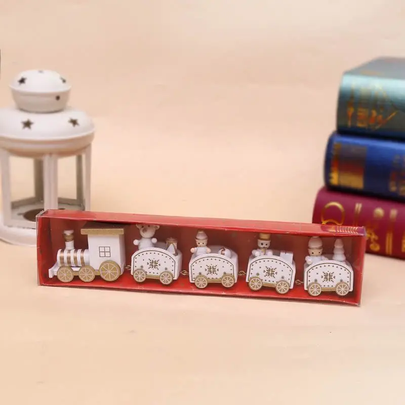 Christmas Wooden/Plastic Train Merry Christmas Decor for Home Xmas Santa Claus Gifts for Kids Navidad Happy New Year