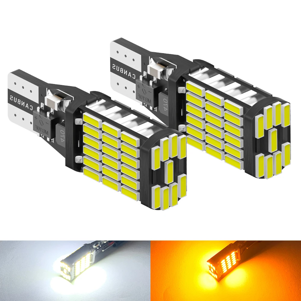  2x W16W T15 LED Bulbs 4014 SMD Canbus OBC Error Free LED Backup Light 921 912 W16W LED Bulbs Car Reverse Lamp Xenon White DC12V