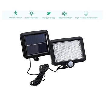 

Solar Power PIR Motion Sensor Wall Light 56/30 LEDs Separable Outdoor IP65 Street Yard Path Home Garden Lamp split mount 5M cabl