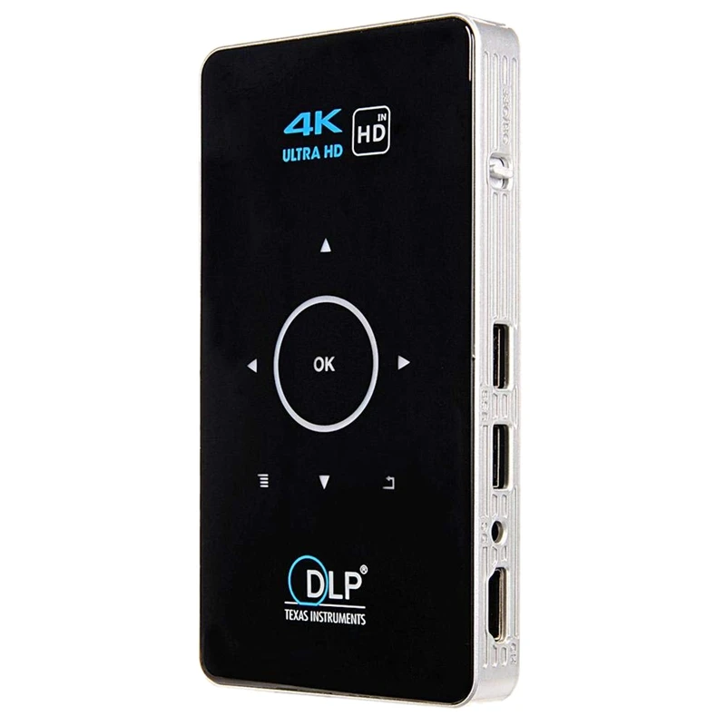 

Pocket Projector 4K Dlp Mini C6 Projector 50 Lumen Android 6.0 Quad Core Dual Band Wifi Bluetooth Pico Projector US Plug
