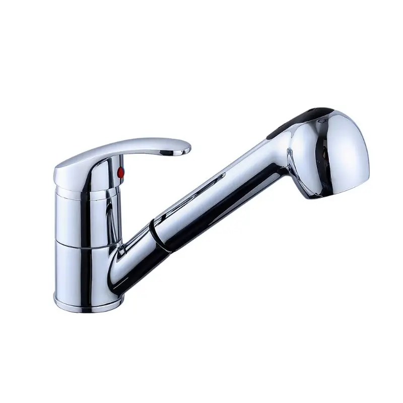 Kitchen Tap Single Handle 360 Degree Swivel Rotation Pull Out Sink Water Saving Hot Cold Mixer Bathroom