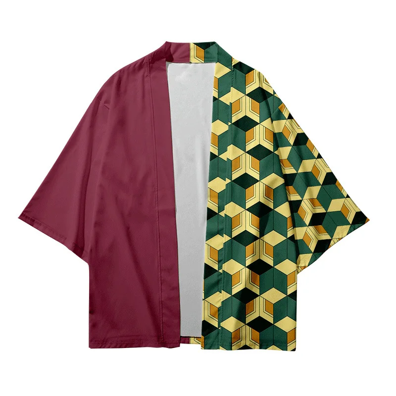 Anime Tokyo Kimonos Cardigan Japanese Samurai Cosplay Costume Haori Kimono Shirt Women Men Tops for Summer Beach Yellow Yukata
