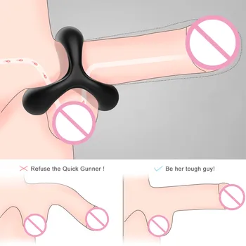 Male Silicone Penis Rings Scrotum Bind Delay Ejaculation Cock Ring Sexy Erection Rings Couple Lover Sex Shop Sex Toys For Men 2