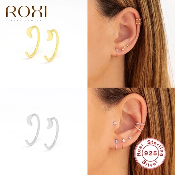 

ROXI Cute Ins Glossy Moon Stud Earrings for Women Girls Birthday Gift Unusual Piercing Earrings 925 Sterling Silver Jewelry