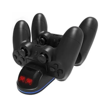 Зарядная база беспроводной игровой контроллер зарядное устройство двойная Зарядная база светодиодный светильник дисплей игровой контроллер зарядное устройство для PS4/SLIM/PRO