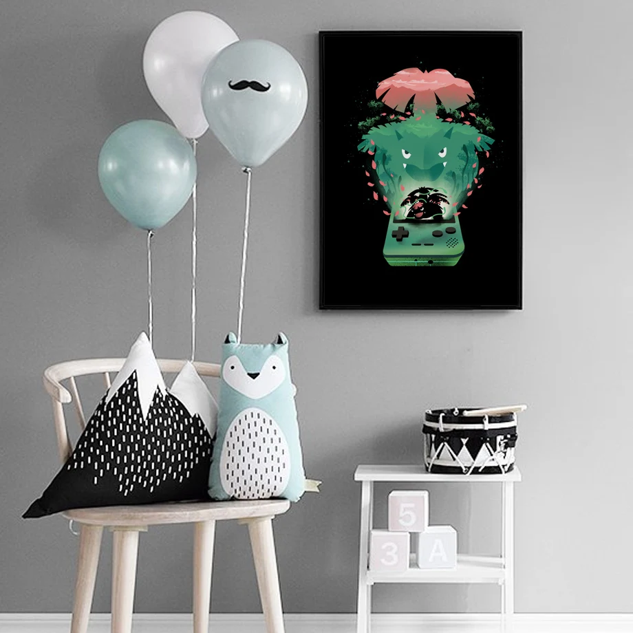 主图_Pocket_Monster_Pikachu_Charizard_Blastoise_Anime_Posters_And_Prints_Wall_Art_Canvas_Painting_Wall (2)