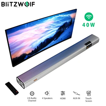

BlitzWolf Wireless TV Soundbar bluetooth Home Sound Bar TV Speaker 40W 2.0 Audio Channel 4 Speakers & 2 Low-Frequency Radiators