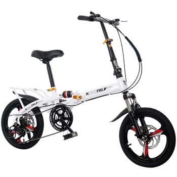 

Boys and Girls Adult-Style Children's Student Princess Small Mini Ultra-Light Portable Single Variable Speed Folding Bike