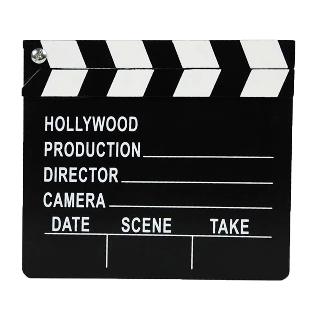 Wooden Hollywood Film Directors Clapper Board Clapper Action Board 20 x 18cm