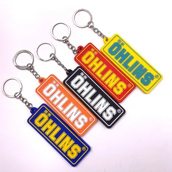 

Two Sides Printed Car Styling Rubber Key Ring KeyRing For OHLINS