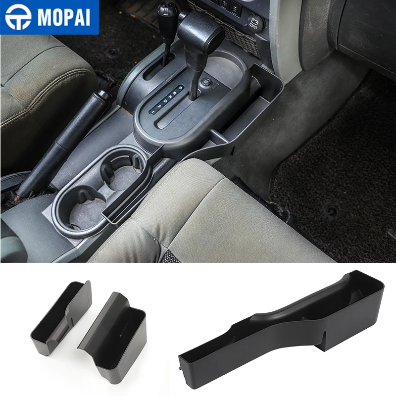 MOPAI Stowing Tidying Car Gear Shift Storage Box Organizer for Jeep Wrangler JK 2007 2008 2009 2010 Interior Accessories