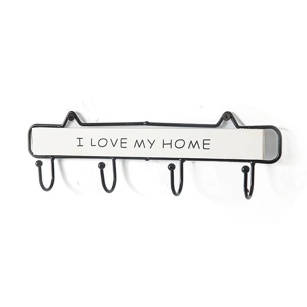 Decoration Key Hanger Bedroom Hat Wooden Wall Mount Retro Hook Storage Rack Holder Kitchen Household