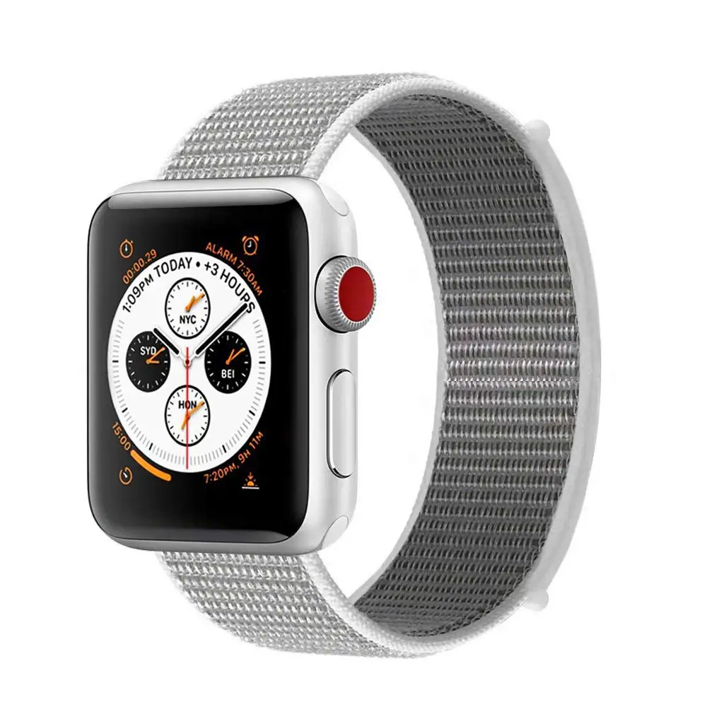 Ремешок для наручных часов Apple Watch 4 5 серии 3/2/1 38 мм 42 мм мягкий нейлон дышащий сменный ремешок Спортивные петли для наручных часов iwatch серии 4 40 мм 44 мм - Цвет ремешка: 5