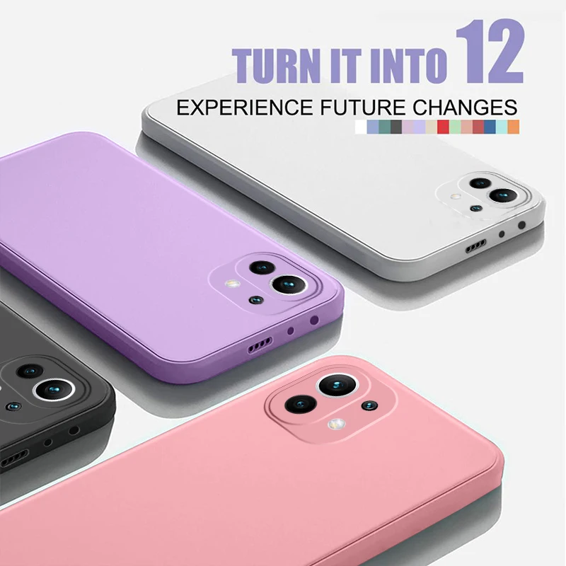 Square Liquid Silicone Case For Xiaomi Mi 8|Mi 9|Mi CC9|Mi 9SE|Mi 10|Mi 10T Lite|Mi 10 Pro|Mi 11|Coque Slim Matte Soft Cover