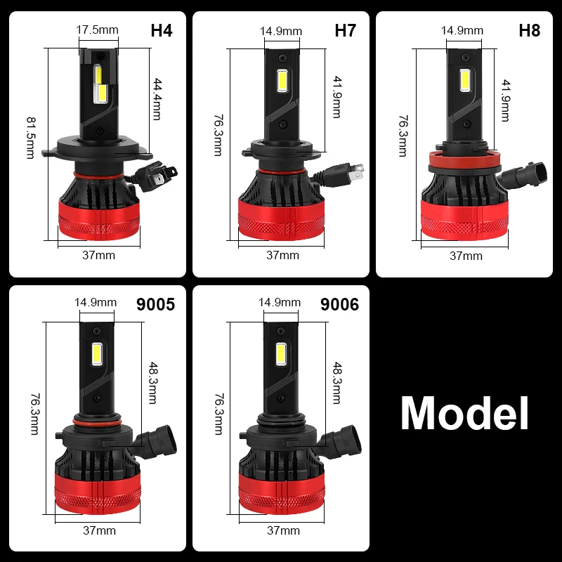 EURS 2PCS 110W 20000LM H4 H7 H11 Automotive LED Headlights H1 H3 H11 H8 H9 H13 9005 9006 Fog Lamp LED Bulb 12V 24V