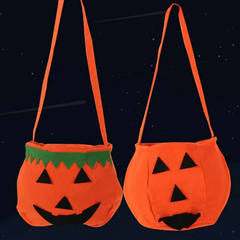 

Halloween Candy Bag Performance Props Accessories Kids Children's Portable Pumpkin Gift Bag Halloween Party Decorations
