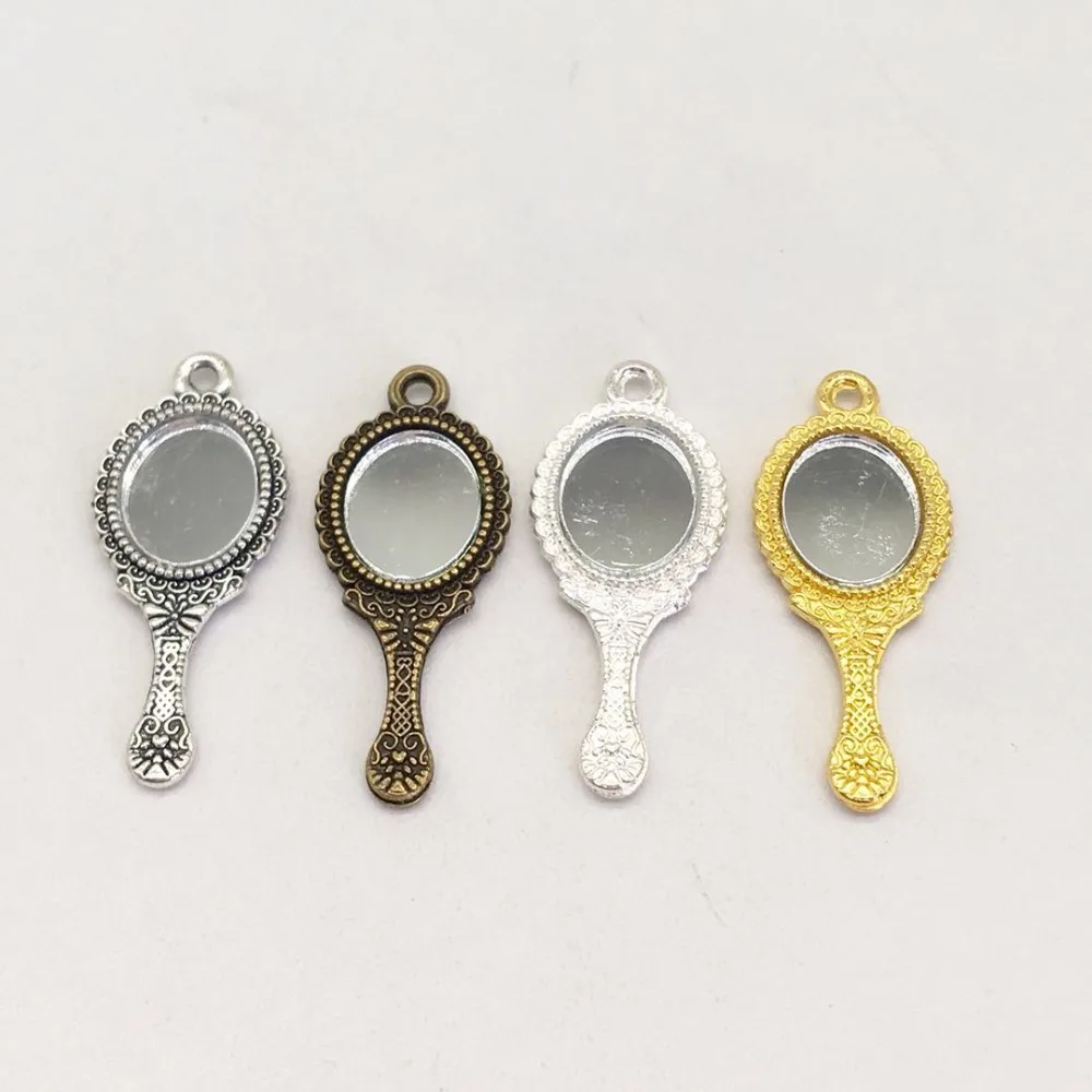 10 pcs Retro mirror charms fit DIY Handmade Jewelry Makeing earring necklace bracelet accessories souvenir