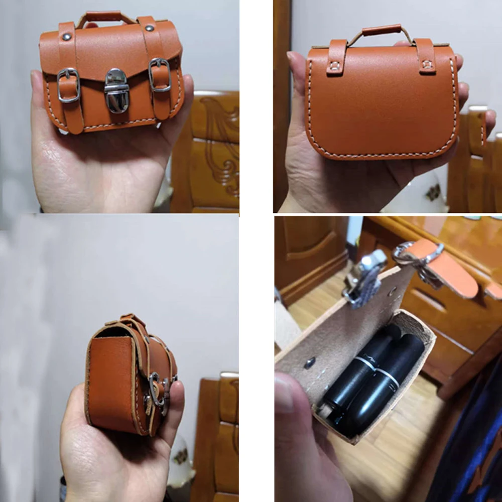 DIY leather craft mini handbag headphone cosmetic bag die cutting knife mold metal hollowed punch set tool