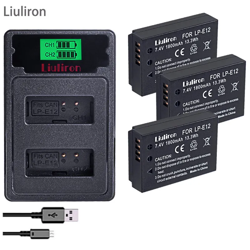Bateria LP-E12 LPE12 LP E12 батарея для камеры Canon M 100D Kiss X7 Rebel SL1 EOS M10 EOS M50 аксессуары для DSLR камеры