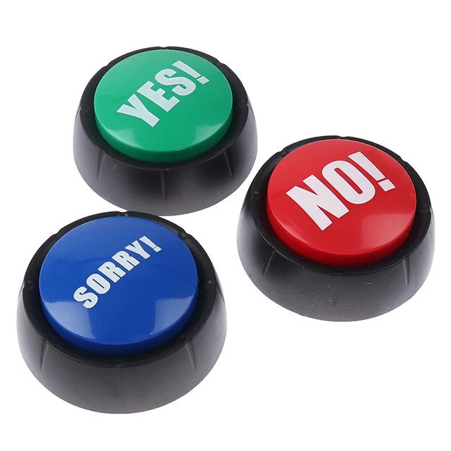Respond to phone Bullshit Buttons Maybe No Sorry Yes Sound Button Toys Home Office Party Funny Gag Toy For Kids Adult Toy Gifts 2
