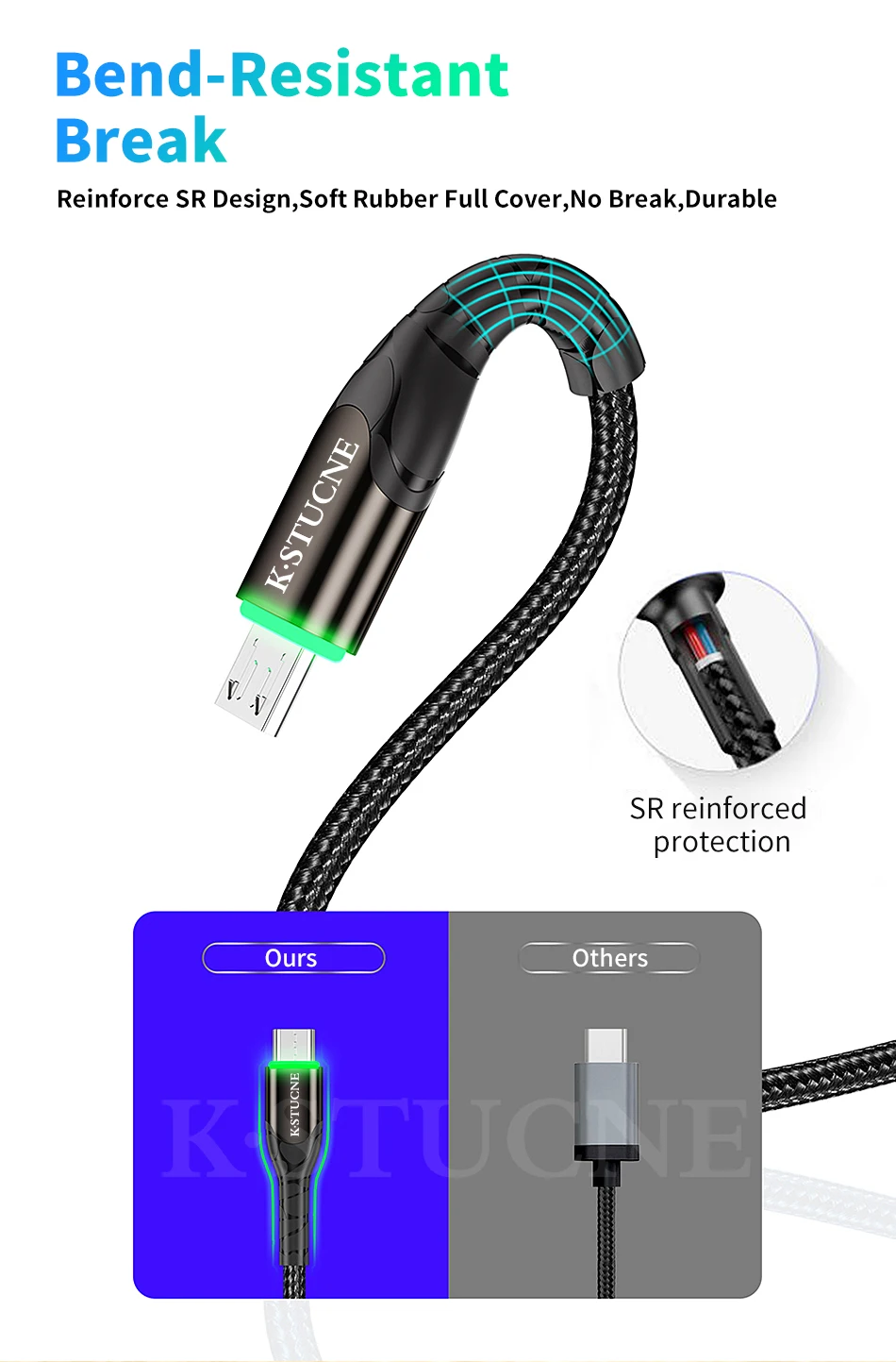 LED Micro USB Cable 3A Fast Charging For Samsung J5 A5 A7 J7 Xiaomi LG Mobile Phone USB Microusb Cable Android Mobile Phone Line
