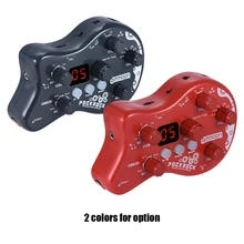Ammoon pockrock guitarra multi-efeitos processador pedal efeito 15 tipos de efeito 40 ritmos do tambor função de ajuste com adaptador de energia