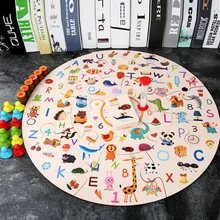 Puzzle en bois Montessori pour l'éducation précoce, jeu de société, carte de mémoire, Interaction Parent enfant, détective, carte de recherche, jouet cadeau pour enfants