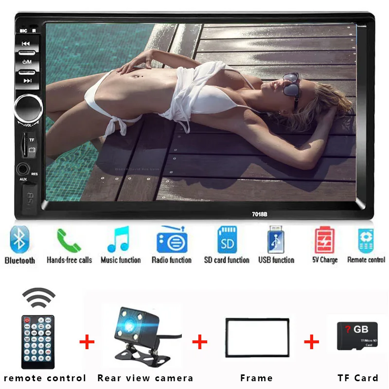 Авто 2din Центральный Multimidia 2 Din Универсальный Bluetooth Радио 7 &quotMP5 музыкальный плеер