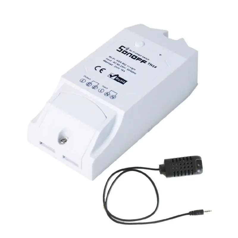 

Sonoff 16A Wireless Temperature Humidity Monitor Intelligent WiFi Switch 8 Timer