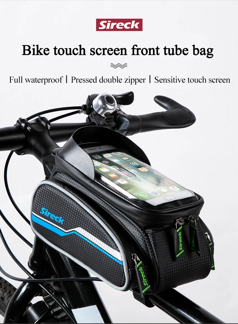 Sireck 2 цвета ТПУ непромокаемый большой емкости Паньер чехол для велосипеда горная дорога сумка для велосипеда верхняя передняя рамка трубчатый светильник сумка для велоспорта