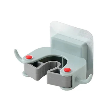 

Adhesive Wall-Mounted Mop Hooks Broom Hanger Clip Seamless Hook Bathroom Kitchen Organizer Tools AC889