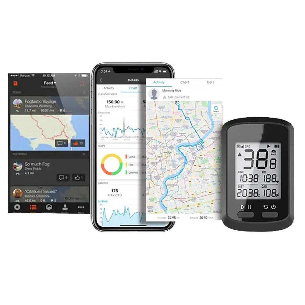 Беспроводной Bluetooth ЖК Водонепроницаемый MTB велосипед велосипедный компьютер Спидометр Одометр Открытый Инструменты шик