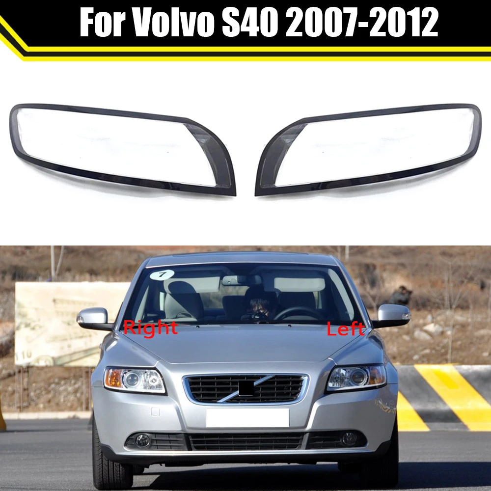 Car Front Headlight Transparent Lampshade Shell Auto Light Glass Lens Cover  Headlamp Case Lamp Caps For Volvo S40 2007~2012 - Shell - AliExpress