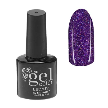 

Nail gel polish, 5284-442, three phase, LED / UV, 10ml, color 5284-442 purple glitter