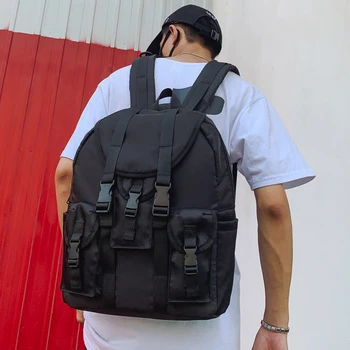 

Japan's Hong Kong Style Retro Travel Backpack Male Harajuku Street Functioning Fixture Backpack Girl Student Bag