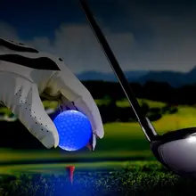 Enhua 6Pcs Light Up Luminous Glow In The Dark Practice At Night LED Golf Balls Flashing Gift  300-hr Lighting Time | Water Resis