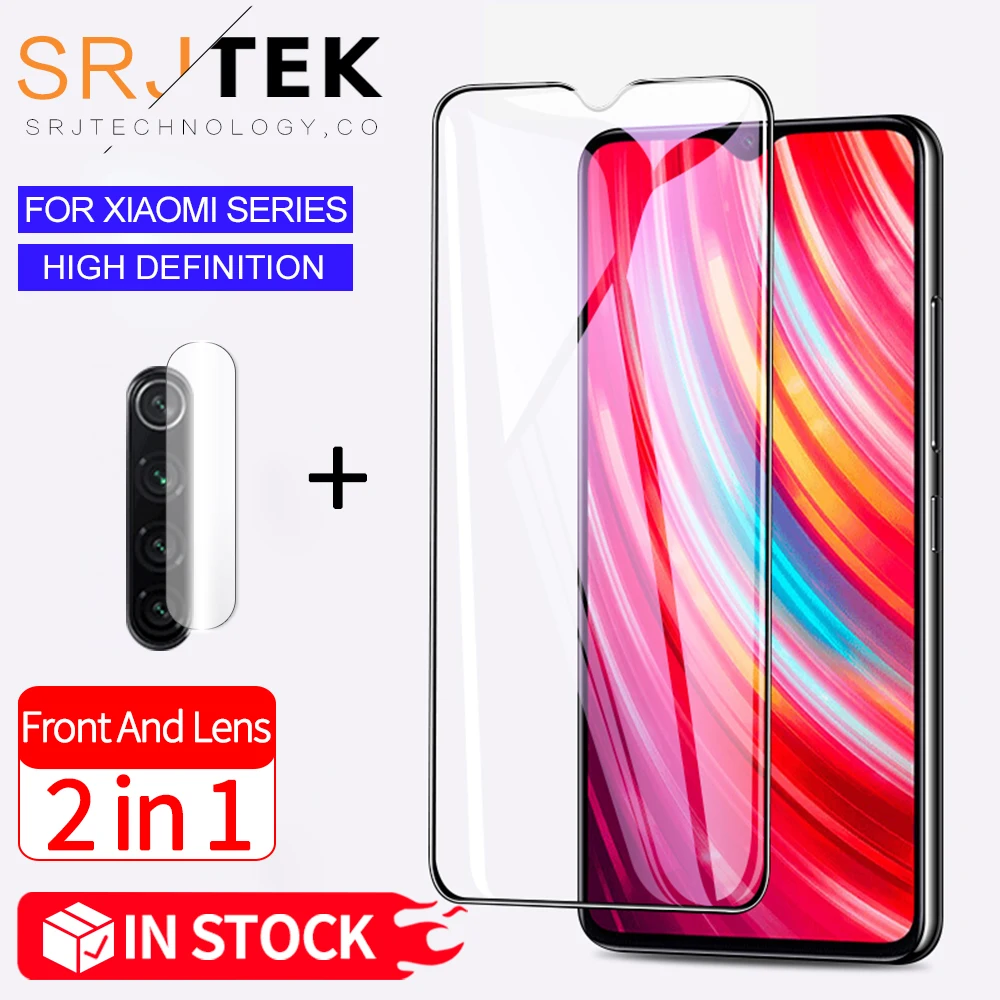 2 в 1 объектив камеры для Redmi Note 8 закаленное стекло 7 6 5 Pro 8A T Xiaomi MI 10 защита экрана 7A