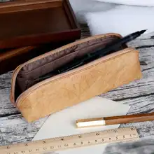 

Dupont Paper Pencil Bag Retro Simple Large Capacity Junior High School Student Stationery Box Small Fresh Pencil Case