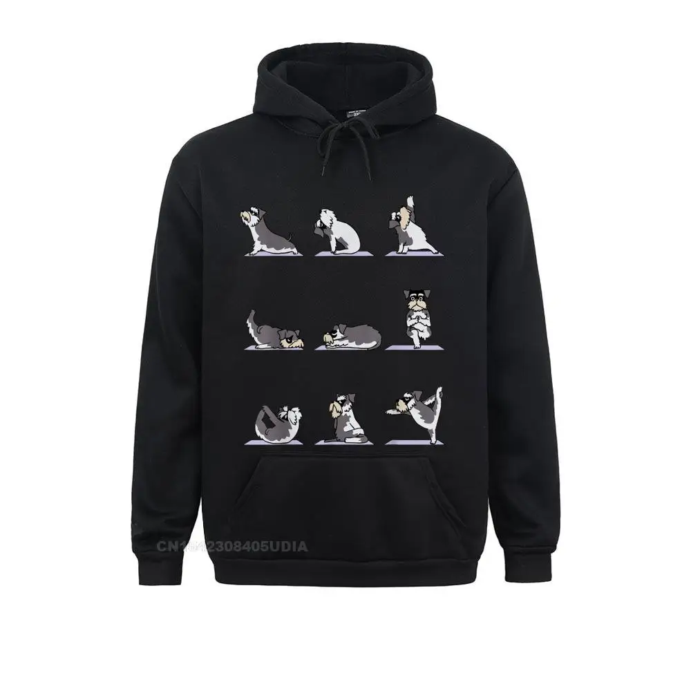 Dominant Men Sweatshirts Miniature Schnauzer yoga Asana Pose Meditation Funny T-Shirt__B13353 Summer Hoodies ostern Day  Hoods Long Sleeve Miniature Schnauzer yoga Asana Pose Meditation Funny T-Shirt__B13353black