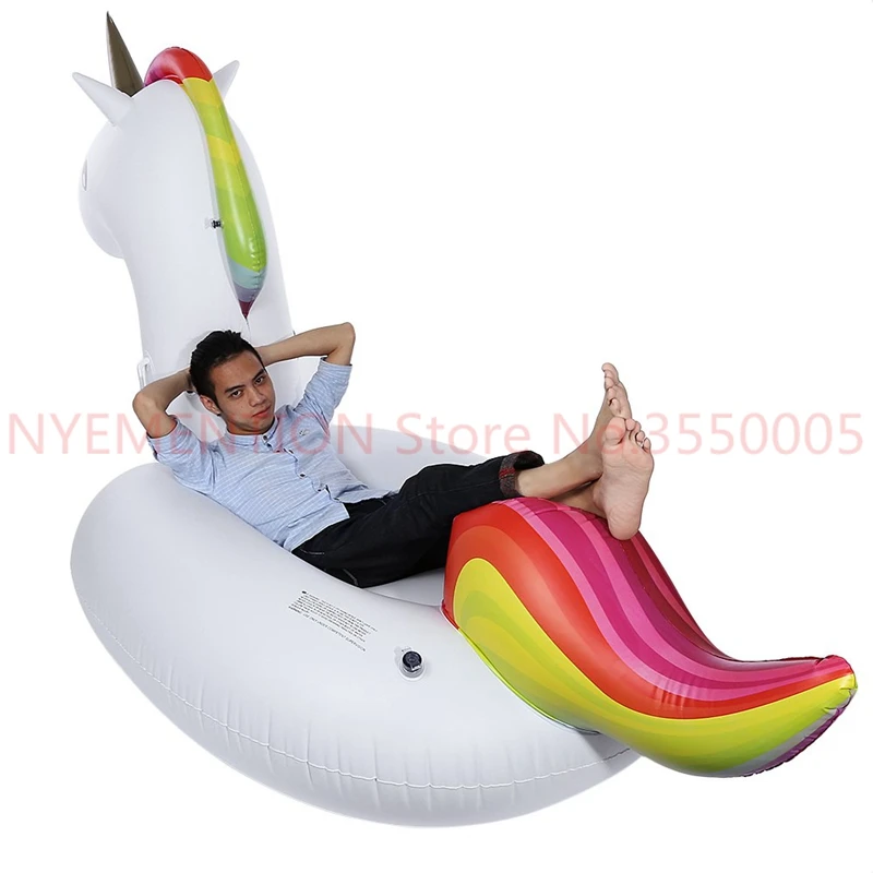Inflatable Air Garden Sofa Giant Unicorn Floating Rideable Swimming Ring Float Environmentally Summer Water Air Raft 5pcs