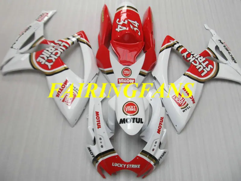 Литья под давлением обтекателя тела для GSXR600 750 K6 06 07 R 600 GSXR750 2006 2007 красные, белые Обтекатели Кузов+ подарки SC72