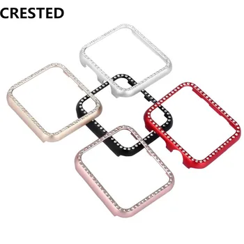 

Diamond case cover For Apple watch band apple watch 4 3 5 case cover 44mm/40mm 42mm/38mm iwatch band Crystal protective bumper