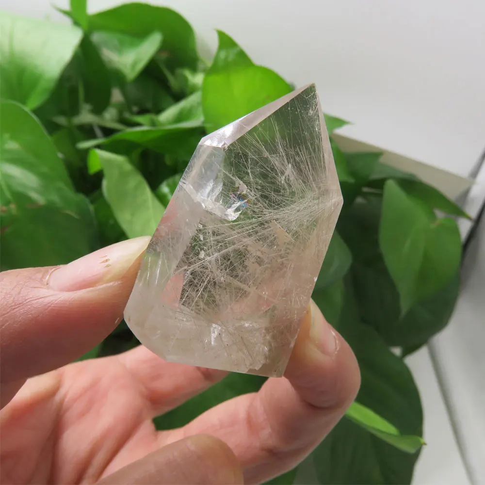 3 шт. натуральный маленький золотой белый Rutile рутил волосы кварцевый кристалл точка палочка Карманный точильный камень фэншуй здоровье Фортуна