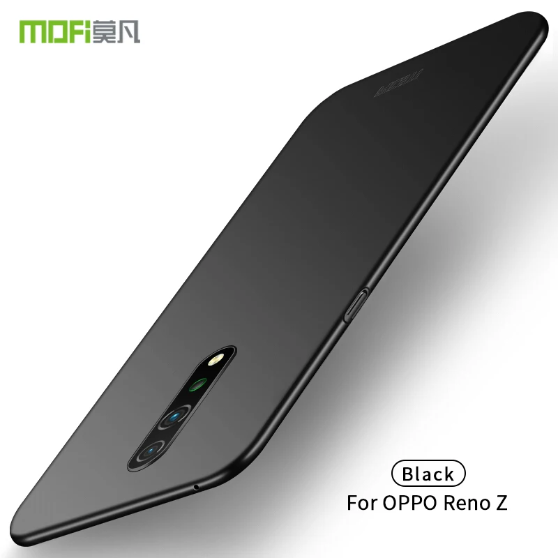 Черный MOFi для OPPO Reno Z чехол для ПК Жесткий Роскошный защитный задний чехол для OPPO Reno Z Fundas Phone Shell - Цвет: Черный