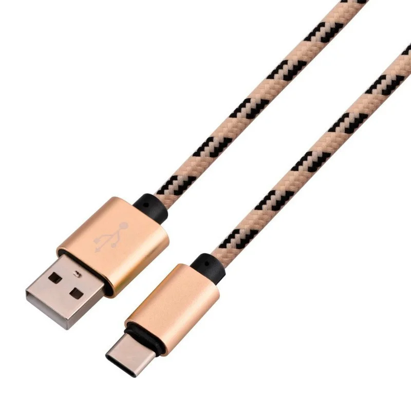 0,2 м короткий 1 м/2 м usb type C кабель для быстрой зарядки для samsung A50 S10 S10E A3/A5/A7 Nubia Z17 Phone Cabl USB-C - Цвет: Золотой