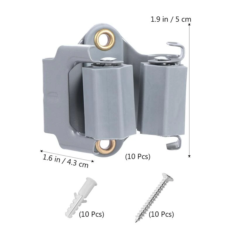 ELEG-10Pcs вешалка для метлы, швабра и метла, держатель для метлы, органайзер, зажимы, настенный садовый стеллаж для хранения с винтами, многофункциональная