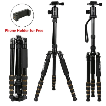 

ZOMEI Z669 Aluminum Camera Tripod Pan-head Bracket with Monopod Tripode for Professional DSLR Camera Photo Studio