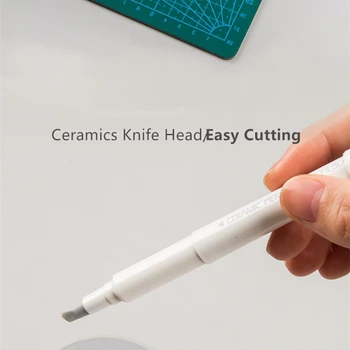 

Creative Paper Pen Knife Wear-Resisting Newspaper Hand Book Paper Cutter Tape Ceramic Blade Cutting Knives 13cm