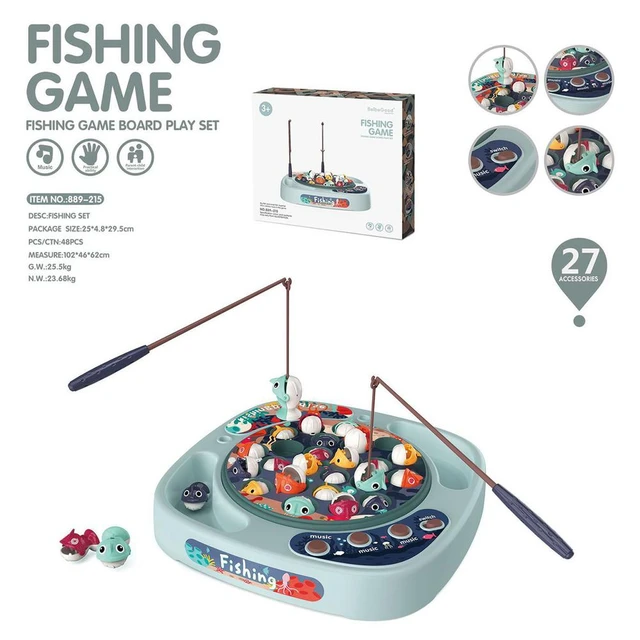 Kids Educational Fishing Game Cartoon Fun Fishing Toys Magnetic