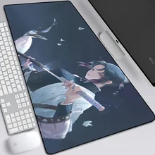Anime demônio slayer kimetsu não yaiba jogo grande mouse pad computador mousepad bloqueio borda teclado mesa tapete presentes de natal